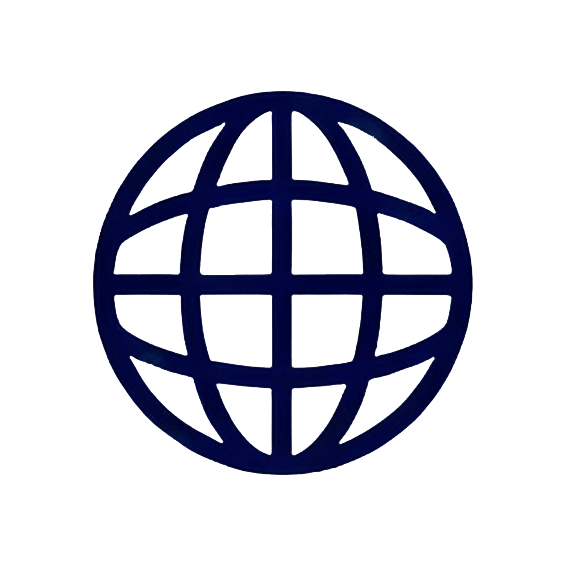 Logo di Weeba: un globo stilizzato blu